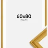 Ramme Lattice Guld 60x80 cm - Passepartout Hvid 52x72 cm
