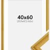 Ramme Lattice Guld 40x60 cm - Passepartout Hvid 32,9x48,3 cm