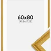 Ramme Lattice Guld 60x80 cm - Passepartout Hvid 20x27 inches