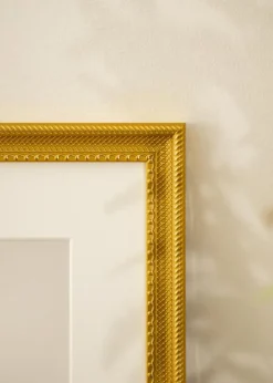 Ramme Lattice Guld 60x80 cm - Passepartout Hvid 52x72 cm