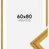 Ramme Lattice Guld 60x80 cm - Passepartout Hvid 20x28 inches