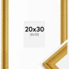 Ramme Lattice Guld 20x30 cm - Passepartout Hvid 9x11 cm