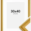 Ramme Lattice Guld 30x40 cm - Passepartout Hvid 22x32 cm