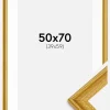Ramme Lattice Guld 50x70 cm - Passepartout Hvid 40x60 cm