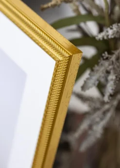 Ramme Lattice Guld 50x70 cm - Passepartout Hvid 40x60 cm