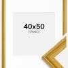 Ramme Lattice Guld 40x50 cm - Passepartout Hvid 30x41 cm