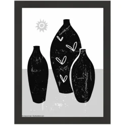 Ramme Liv Sort 15x20 cm - Passepartout Hvid 4x5 inches