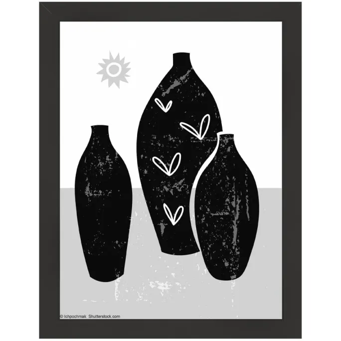 Ramme Liv Sort 15x20 cm - Passepartout Hvid 4x5 inches
