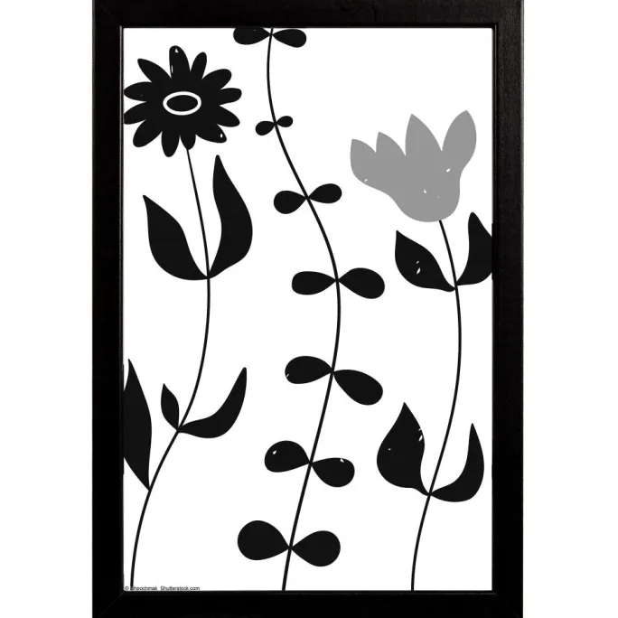 Ramme Liv Sort 20x30 cm - Passepartout Hvid 9x11 cm