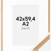 Ramme Massiv Eg 42x59,4 cm - Passepartout Hvid 25x38 cm