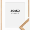 Ramme Massiv Eg 40x50 cm - Passepartout Hvid 12x15 inches