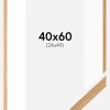 Ramme Massiv Eg 40x60 cm - Passepartout Hvid 25x50 cm