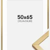 Ramme Minerva Guld 50x65 cm - Passepartout Hvid 16x22 inches