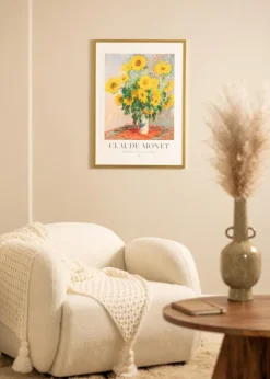 Ramme Minerva Guld 50x60 cm - Passepartout Hvid 38x46 cm