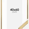 Ramme Minerva Guld 40x60 cm - Passepartout Hvid 25x50 cm