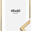 Ramme Minerva Guld 45x60 cm - Passepartout Hvid 34x50 cm