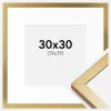 Ramme Minerva Guld 30x30 cm - Passepartout Hvid 20x20 cm