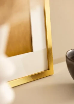 Ramme Minerva Guld 50x60 cm - Passepartout Hvid 41x51 cm