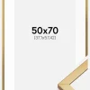 Ramme Minerva Guld 50x70 cm - Passepartout Hvid 15x23 inches