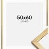 Ramme Minerva Guld 50x60 cm - Passepartout Hvid 42x50 cm