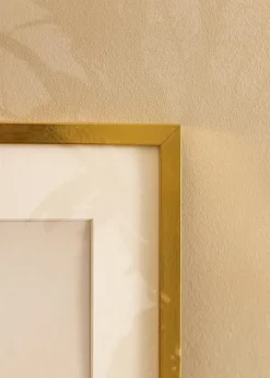 Ramme Minerva Guld 20x20 cm - Passepartout Hvid 15x15 cm