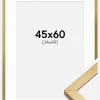 Ramme Minerva Guld 45x60 cm - Passepartout Hvid 35x50 cm