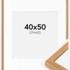 Ramme Modern Teak 40x50 cm - Passepartout Hvid 30x41 cm
