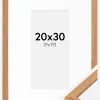 Ramme Modern Teak 20x30 cm - Passepartout Hvid 10x20 cm