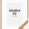 Ramme Modern Teak 42x59 cm - Passepartout Hvid 25x38 cm