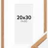Ramme Modern Teak 20x30 cm - Passepartout Hvid 10x21 cm
