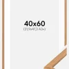 Ramme Modern Teak 40x60 cm - Passepartout Hvid 32,9x48,3 cm