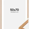 Ramme Modern Teak 50x70 cm - Passepartout Hvid 42x59,4 cm