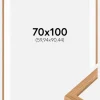 Ramme Modern Teak 70x100 cm - Passepartout Hvid 24x36 inches