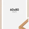 Ramme Modern Teak 60x80 cm - Passepartout Hvid 52x72 cm