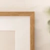 Ramme Modern Teak 50x70 cm - Passepartout Hvid 15x23 inches