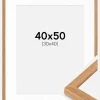 Ramme Modern Teak 40x50 cm - Passepartout Hvid 31x41 cm
