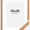 Ramme Modern Teak 20x30 cm - Passepartout Hvid 15x21 cm