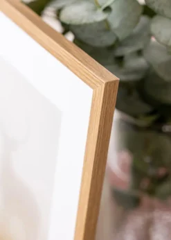 Ramme Modern Teak 40x50 cm - Passepartout Hvid 27,5x37 cm