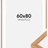 Ramme Modern Teak 60x80 cm - Passepartout Hvid 20x28 inches