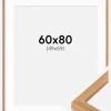 Ramme Modern Teak 60x80 cm - Passepartout Hvid 50x60 cm