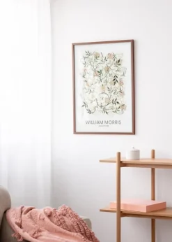 Ramme Modern varmt Brun 40x50 cm - Passepartout Hvid 31,5x40 cm