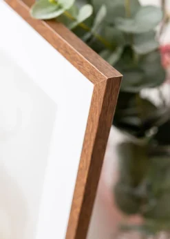 Ramme Modern varmt Brun 40x50 cm - Passepartout Hvid 30x41 cm