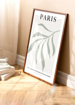 Ramme Modern varmt Brun 50x70 cm - Passepartout Hvid 16x24 inches