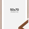 Ramme Modern varmt Brun 50x70 cm - Passepartout Hvid 42x59,4 cm