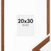 Ramme Modern varmt Brun 20x30 cm - Passepartout Hvid 9x11 cm