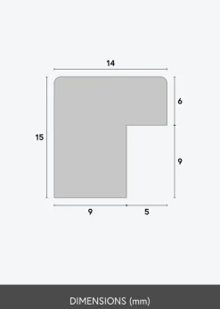 Ramme Moderne Akrylglas Hvid 60x60 cm