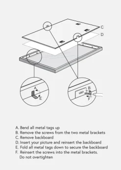 Ramme Moderne Akrylglas Hvid 60x60 cm