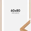 Ramme Moderne Teak 60x80 cm - Passepartout Hvid 49,3x69,3 cm