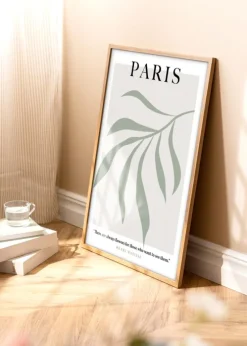 Ramme Moderne Teak 60x80 cm - Passepartout Hvid 49,3x69,3 cm