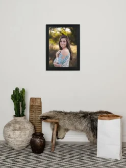 Ramme Mora Premium Sort 60x80 cm - Passepartout Hvid 50x60 cm